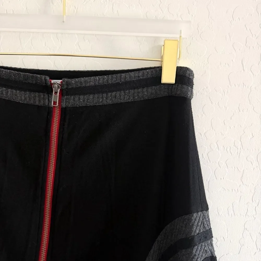 Black Knit Asymmetrical Skirt Size S